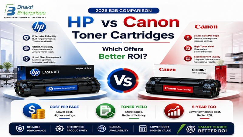 HP vs Canon Toner Cartridges: Which Offers Better ROI in 2026? Cost, Yield & TCO Comparison